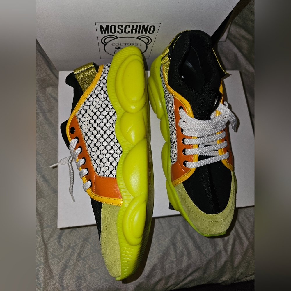 Moschino Yellow and Black Sneakers